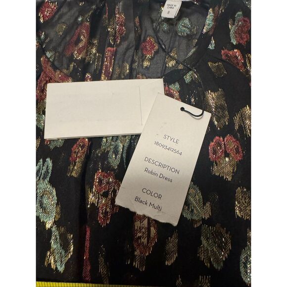 Veronica Beard robin dress size 8 holiday black floral - NWT - Picture 8 of 15